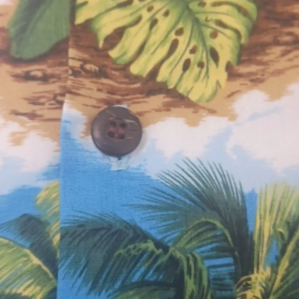 Aloha Republic Hawaiian Short Sleeve Button Down Shirt Made USA SZ XL Vintage - Picture 8 of 10